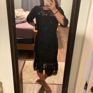 Lulus black midi dress